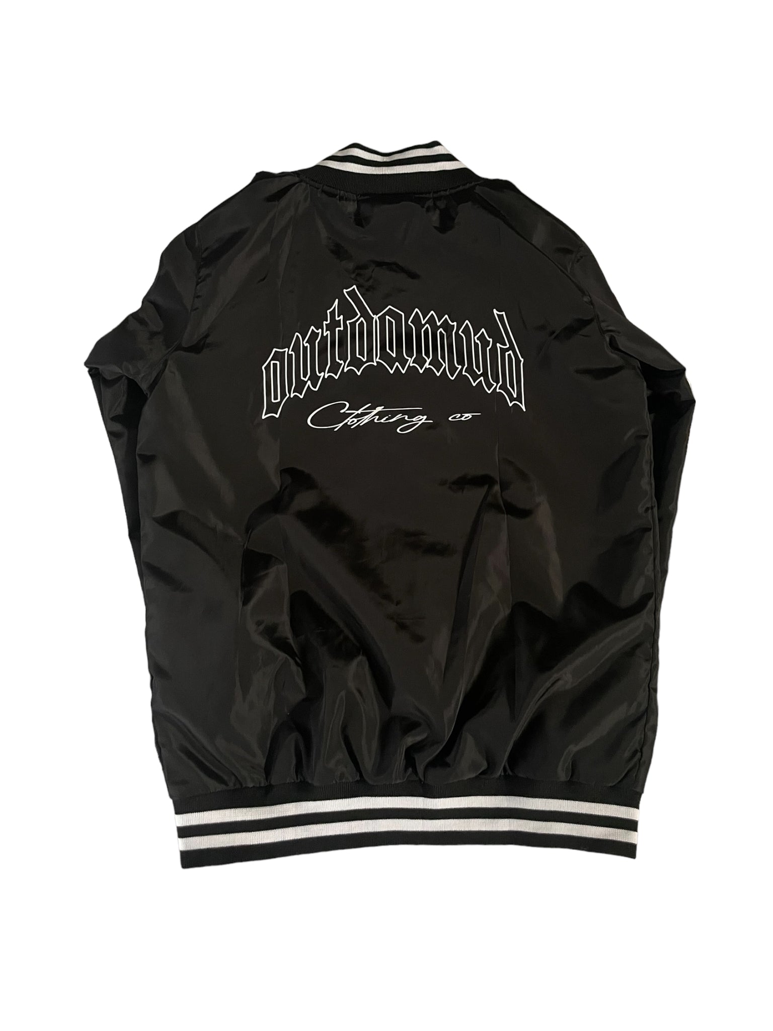 KIDS BLACK LETTERMAN WINDBREAKER