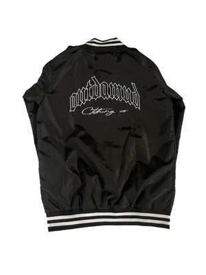 KIDS BLACK LETTERMAN WINDBREAKER