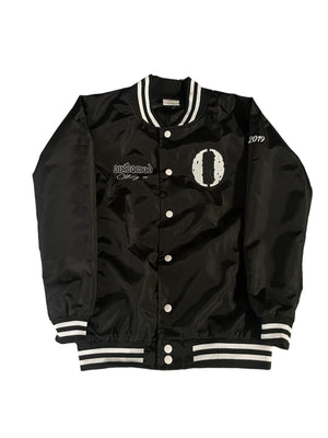 KIDS BLACK LETTERMAN WINDBREAKER