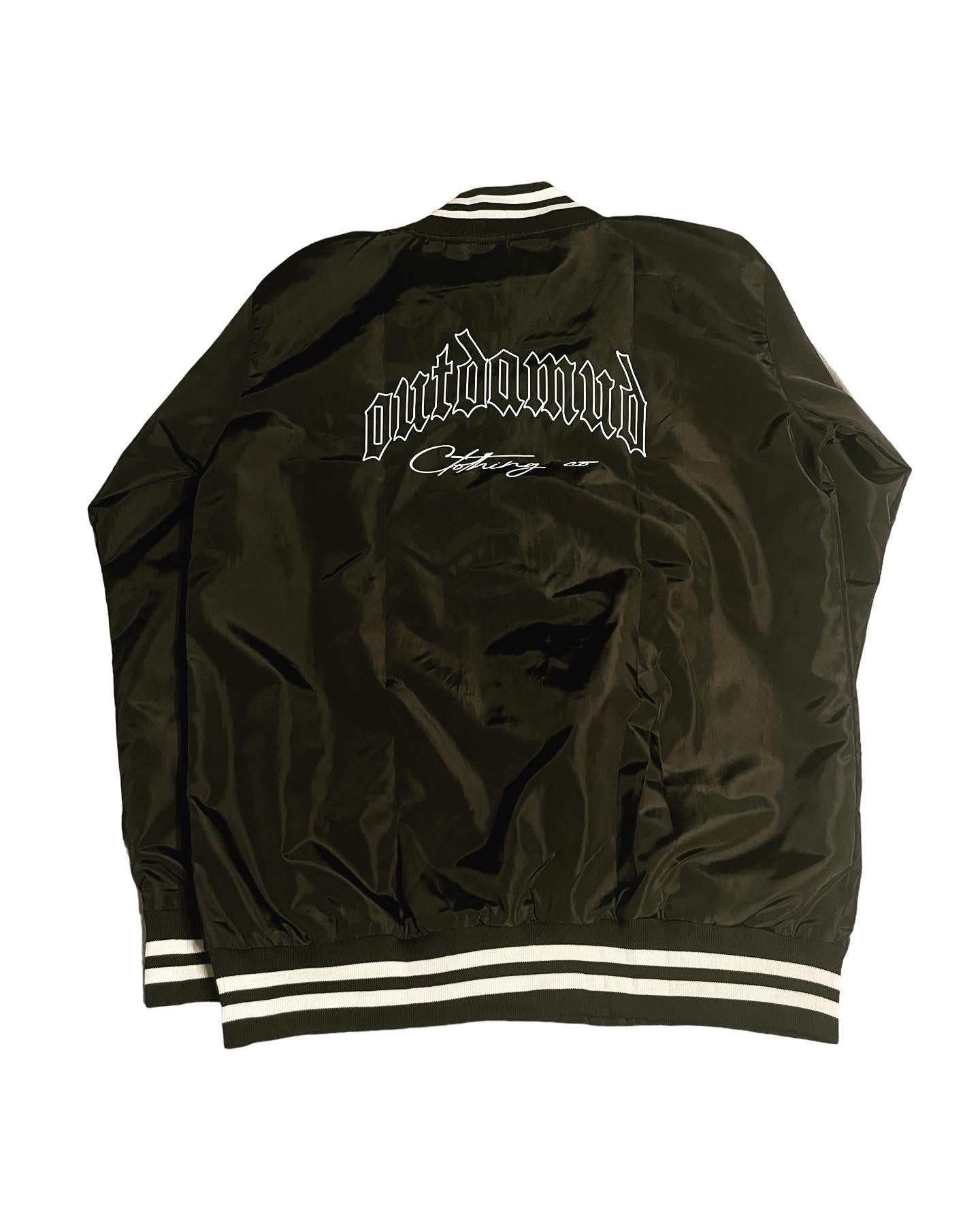 ADULT BLACK LETTERMAN WINDBREAKER