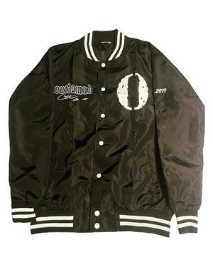 ADULT BLACK LETTERMAN WINDBREAKER